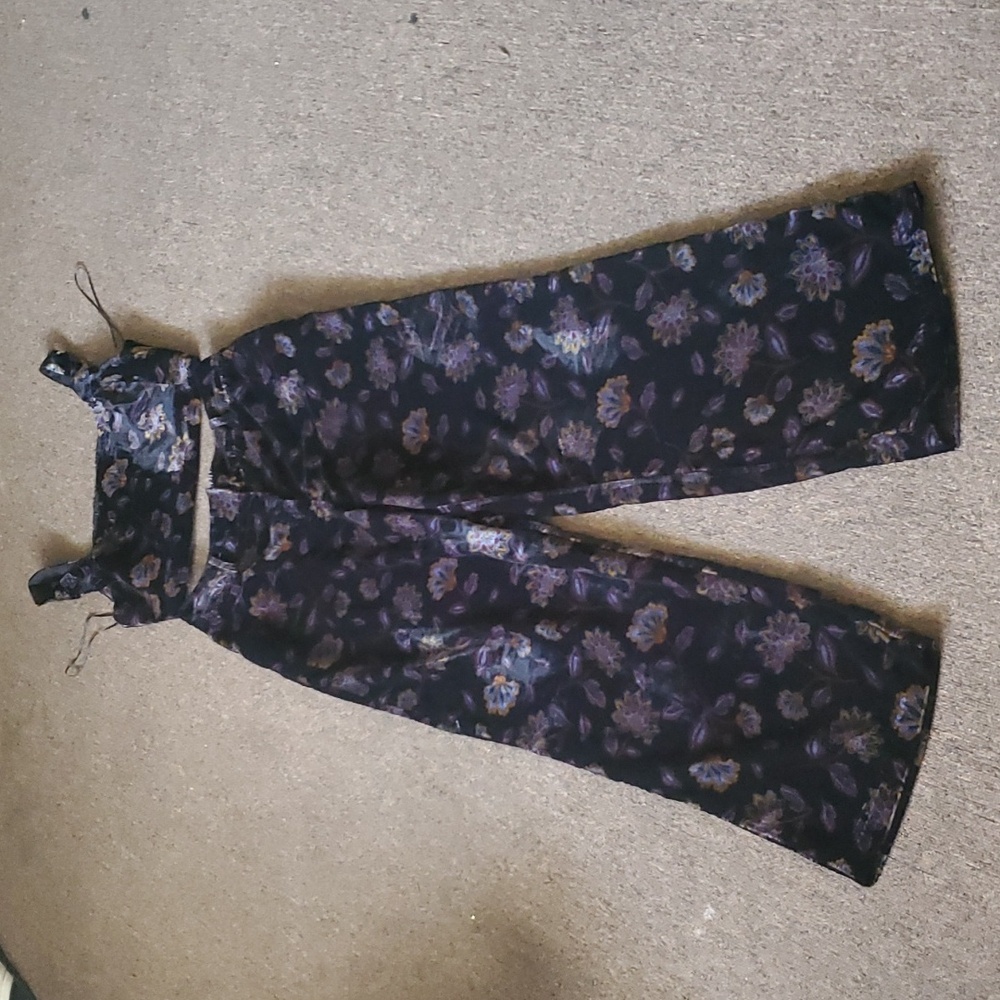 Rachel Zoe Black Floral Velvet Set